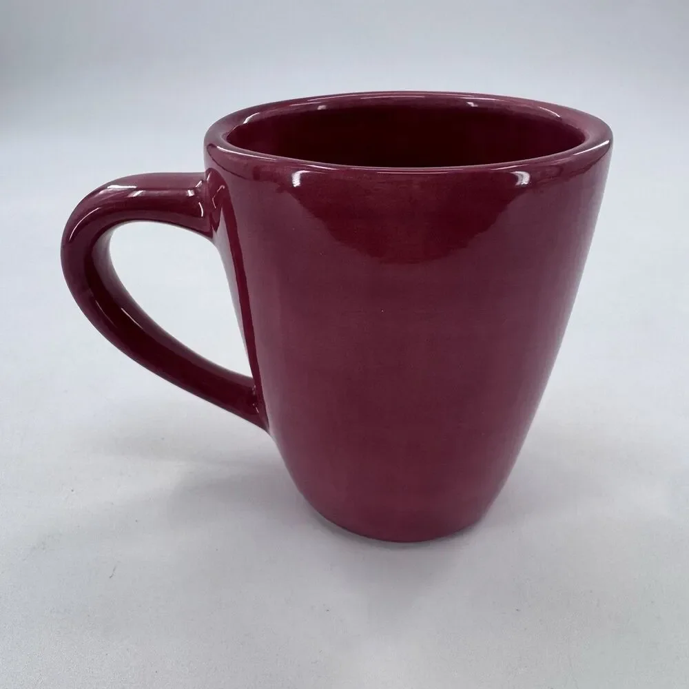 Pottery Barn Discontinued  Sausalito Coffee Mug Merlot Spice Red Fast Shipping
